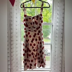 Cherry print corset dress